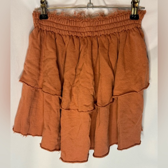 Women's Aerie Orange Ruffled Skirt - Picture 2 of 3